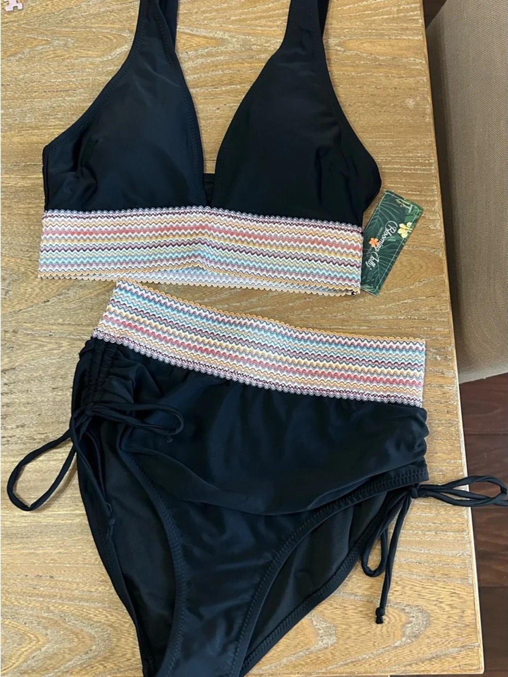 Blooming Jelly Womens High Waisted Tummy Control Swimsuit Size Small NWT - Picture 2 of 5